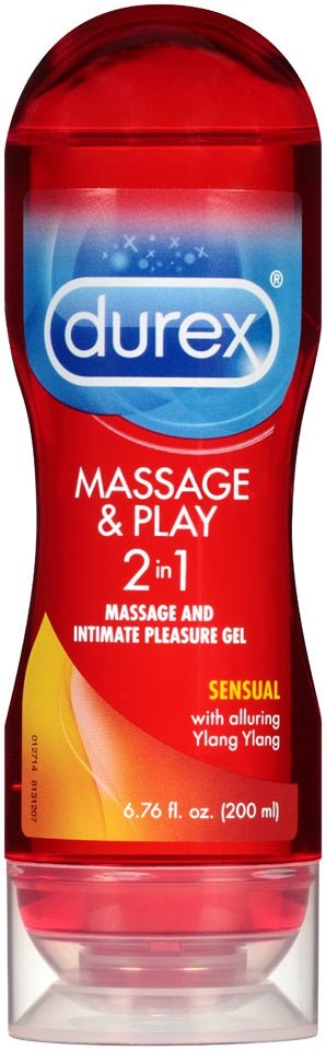 Durex Massage & Play 2 in 1 Sensual Ylang Ylang - 6.76 Fl. Oz. - 200 ml - TruLuv Novelties