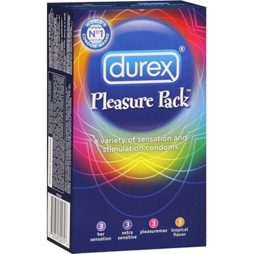 Durex Pleasure Pack - 12 Assorted Condoms - TruLuv Novelties