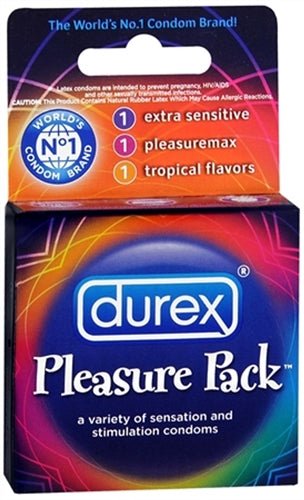 Durex Pleasure Pack - 3 Pack - TruLuv Novelties