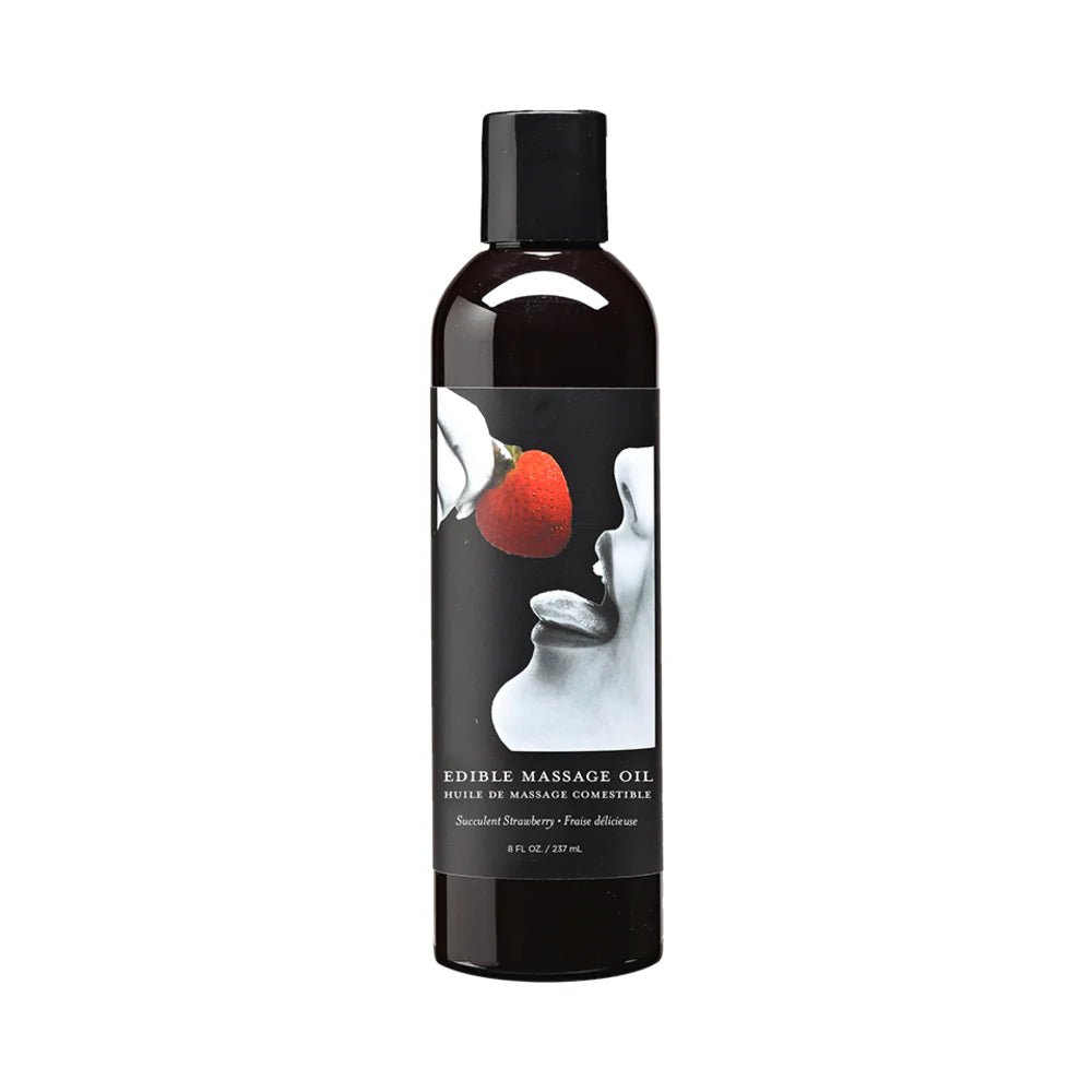 Earthly Body Edible Massage Lotion Strawberry 8 oz. - TruLuv Novelties
