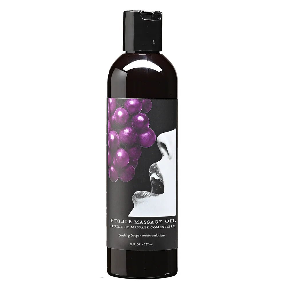 Earthly Body Edible Massage Oil Grape 8oz. - TruLuv Novelties
