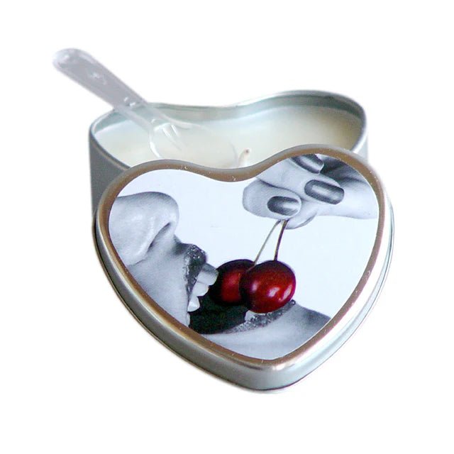 Earthly Body Hemp Seed Edible Massage Candle Cherry 4 oz. - TruLuv Novelties