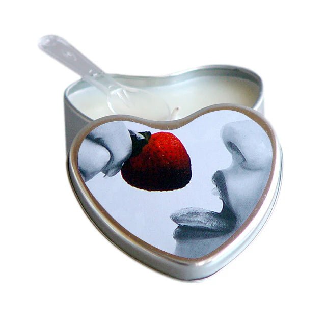Earthly Body Hemp Seed Edible Massage Candle Strawberry 4 oz. - TruLuv Novelties