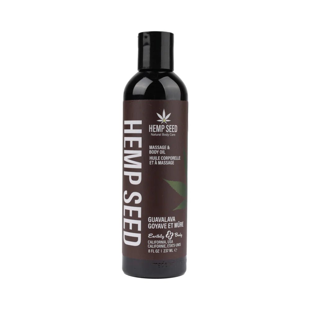 Earthly Body Hemp Seed Massage Oil Guavalava 8 oz. - TruLuv Novelties