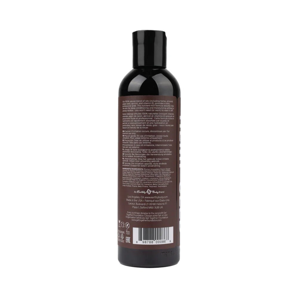 Earthly Body Hemp Seed Massage Oil Lavender 8 oz. - TruLuv Novelties