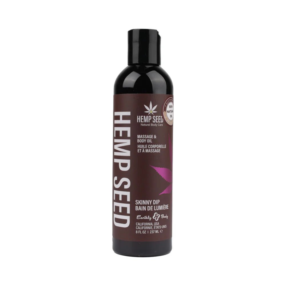 Earthly Body Hemp Seed Massage Oil Skinny Dip 8 oz. - TruLuv Novelties
