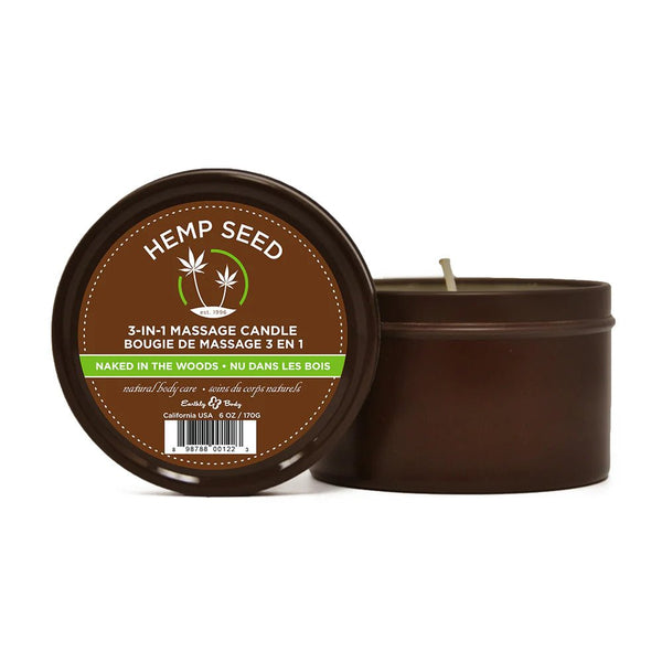 Earthly Body Massage Candle Naked In the Woods 6.8oz - TruLuv Novelties