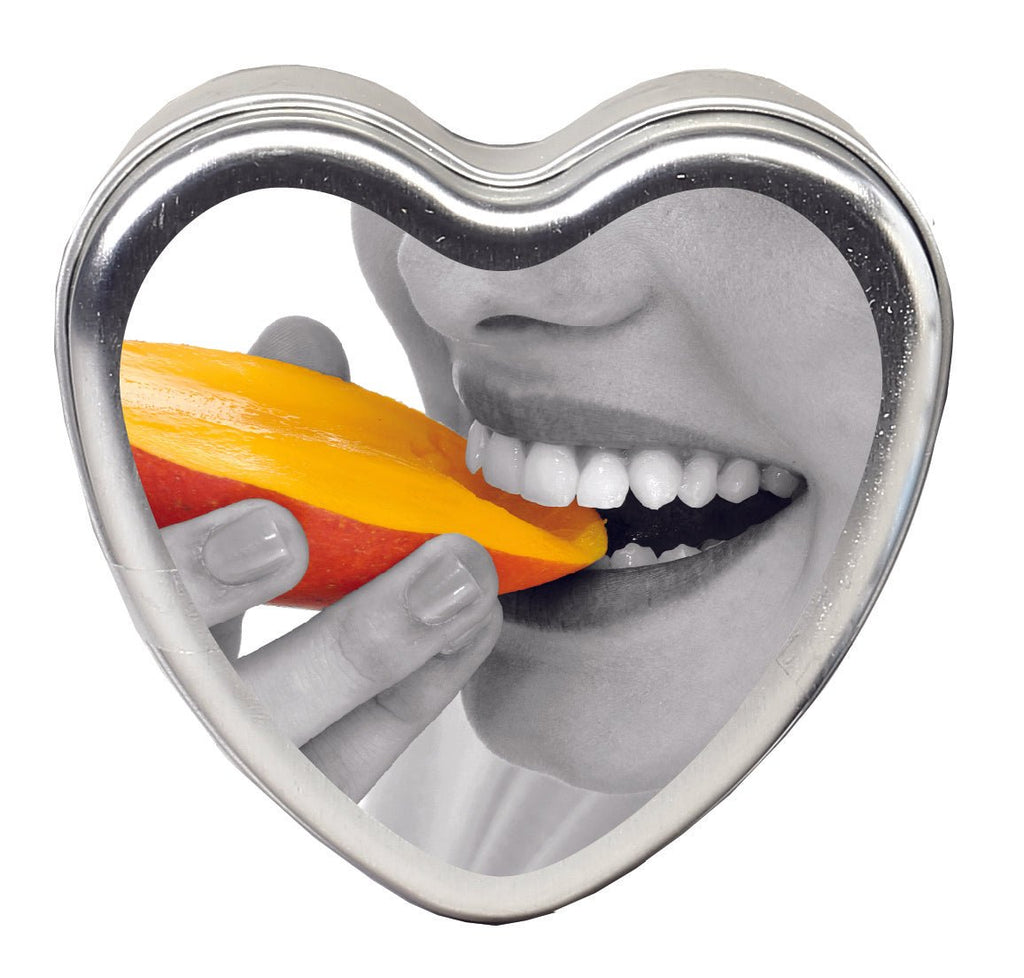 Edible Heart Candle - Mango - 4 Oz. - TruLuv Novelties
