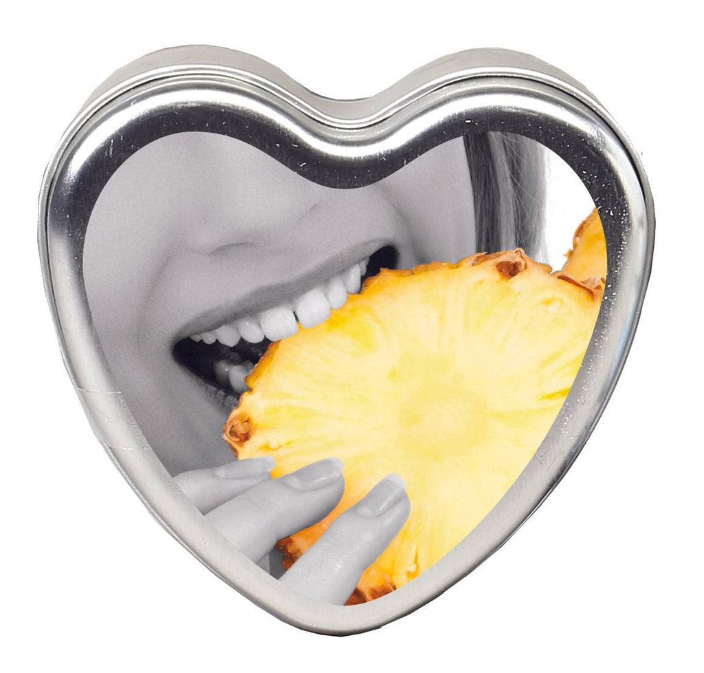 Edible Heart Candle - Pineapple - 4oz - TruLuv Novelties