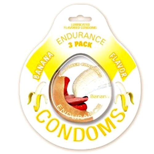 Endurance Condoms - Banana - 3 Pack - TruLuv Novelties