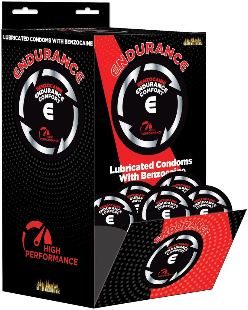 Endurance Lubricated - Comfort - Benzocaine Condoms Display - TruLuv Novelties