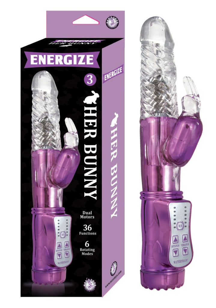 Energize Her Bunny 3 - Purple - TruLuv Novelties