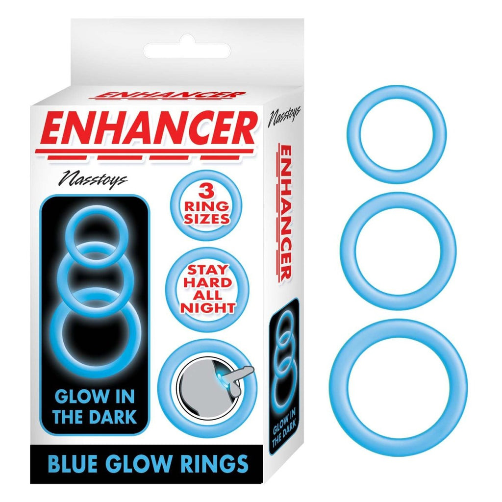 Enhancer Blue Glow Rings - TruLuv Novelties