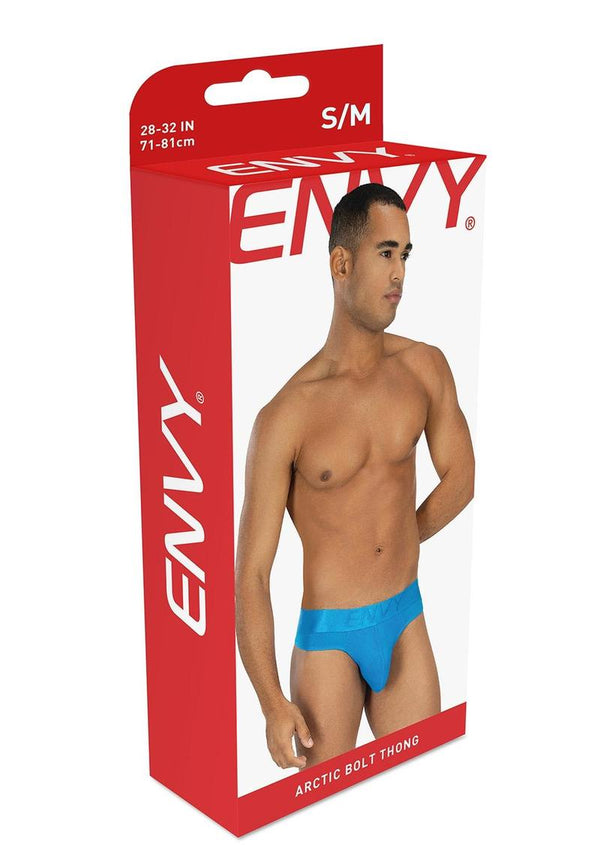 Envy Artic Bolt Thong Blue Small Medium - TruLuv Novelties