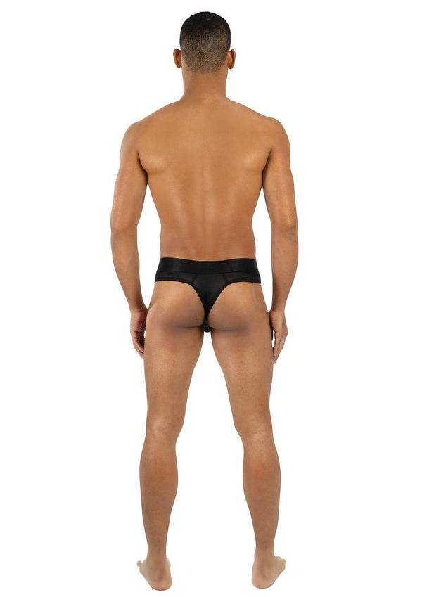 Envy Midnight Athletics Thong Black Large Xl - TruLuv Novelties