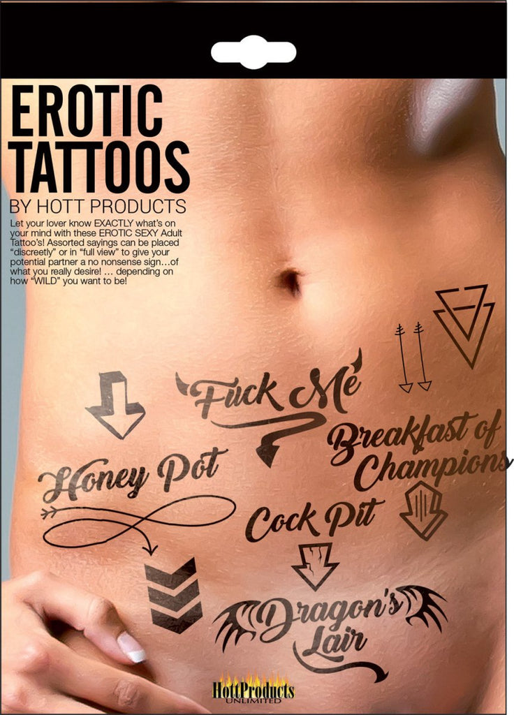 Erotic Tattoo's - Assorted Pack - TruLuv Novelties