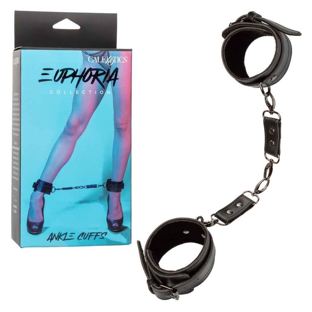 Euphoria Collection Ankle Cuffs - Black - TruLuv Novelties