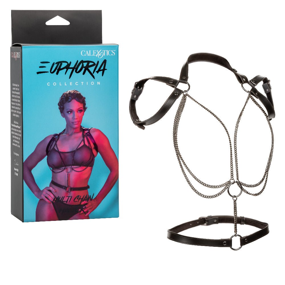 Euphoria Collection Multi Chain Halter - Black - TruLuv Novelties