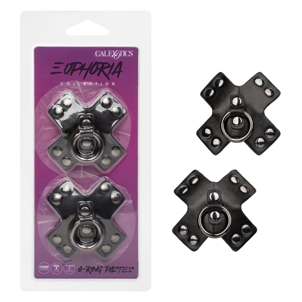 Euphoria Collection O-Ring Pasties - Black - TruLuv Novelties