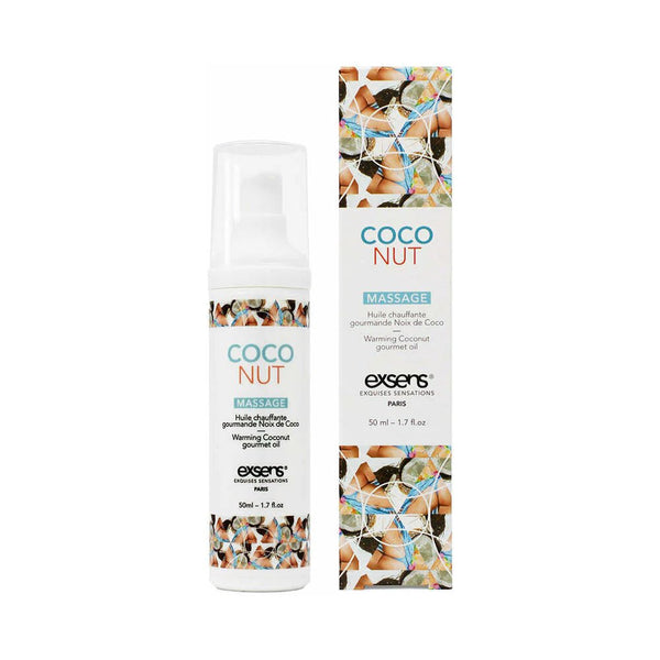 Exsens Warming Massage Oil Coconut 1.7 oz. - TruLuv Novelties