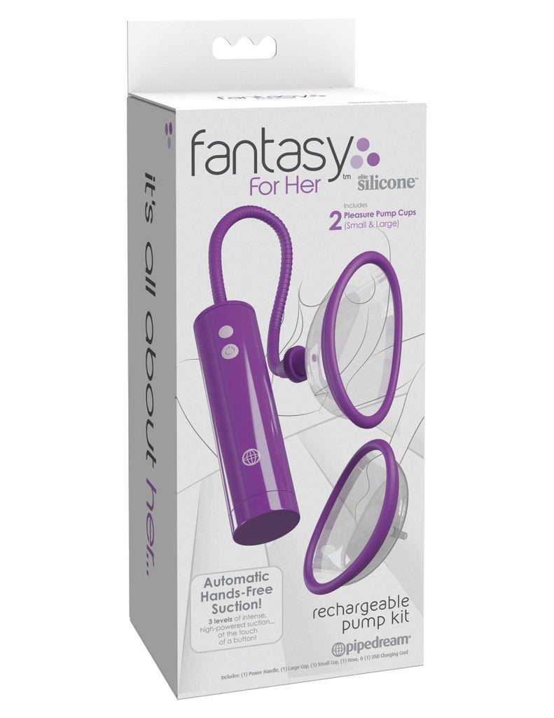 Fantasy for Her Rechargeable Pleasure Pump Kit - Purple - TruLuv Novelties