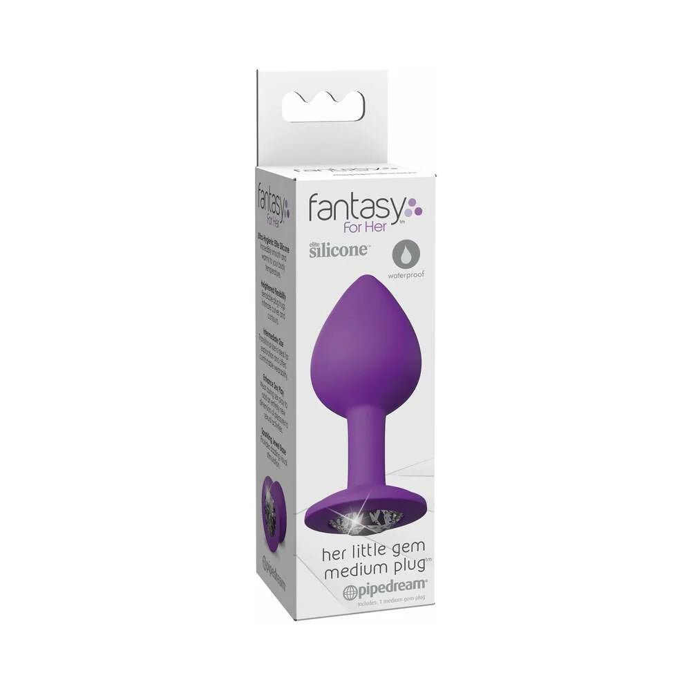 Fantasy For Her Silicone Her Little Gem Medium Plug Purple - TruLuv Novelties