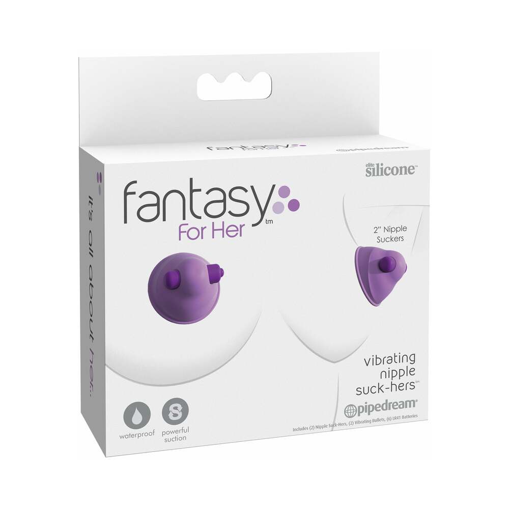 Fantasy For Her Silicone Vibrating Nipple Suck-Hers Purple - TruLuv Novelties