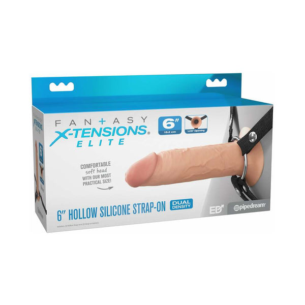 Fantasy X-Tensions Elite Hollow Silicone Strap-On 6 in. Light - TruLuv Novelties
