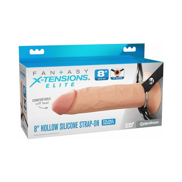 Fantasy X - Tensions Elite Hollow Silicone Strap - On 8 in. Light - TruLuv Novelties