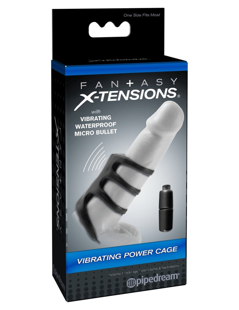 Fantasy X-Tensions Vibrating Power Cage - Black - TruLuv Novelties