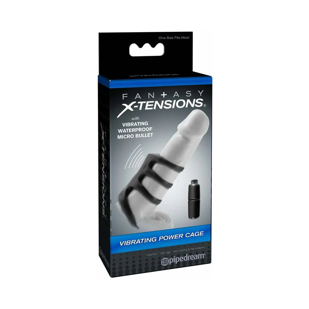 Fantasy X - tensions Vibrating Power Cage Black - TruLuv Novelties