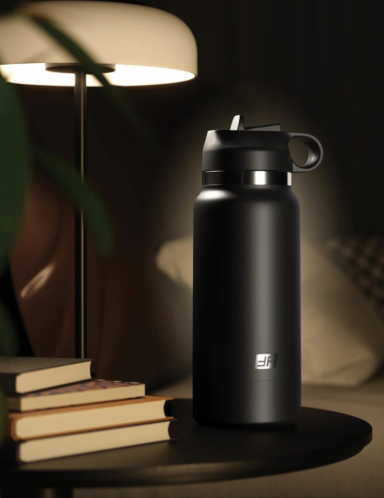 Fap Flask - Thrill Seeker - Black Bottle - Frosted - TruLuv Novelties