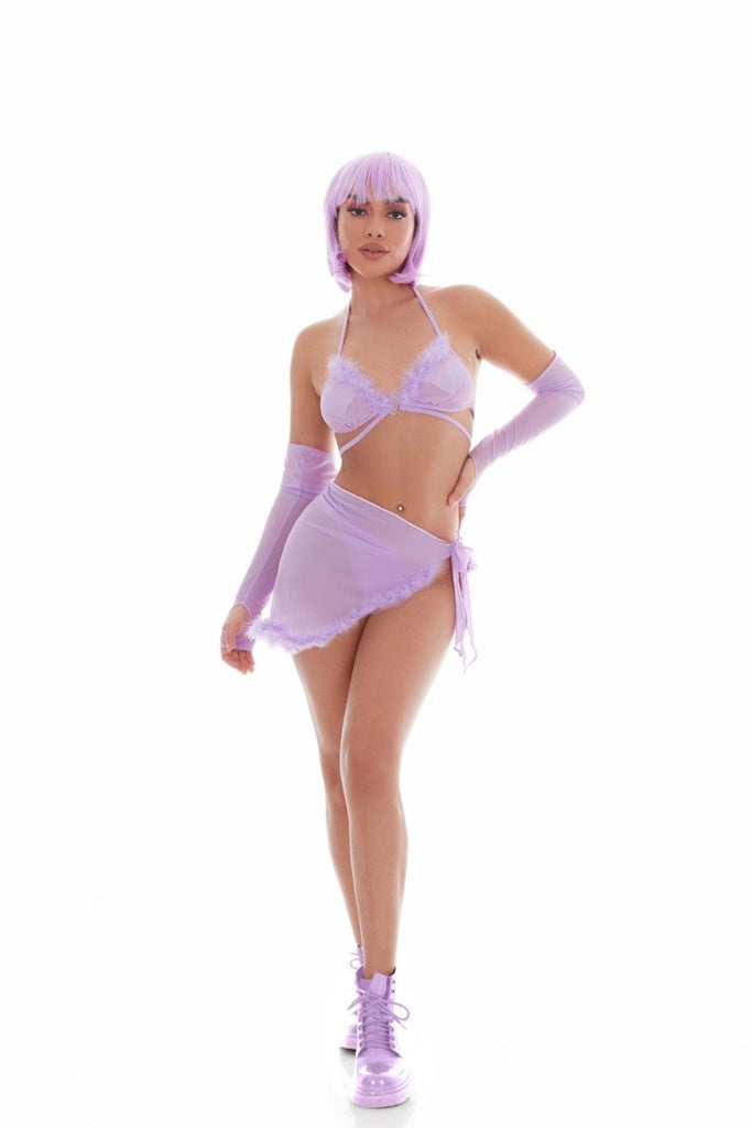 Feeling Fuzzy 5pc Set - Small/medium Lilac - TruLuv Novelties