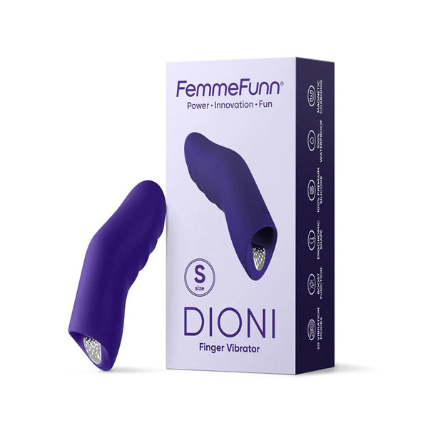 FemmeFunn Dioni Rechargeable Silicone Finger Vibrator Small Dark Purple - TruLuv Novelties