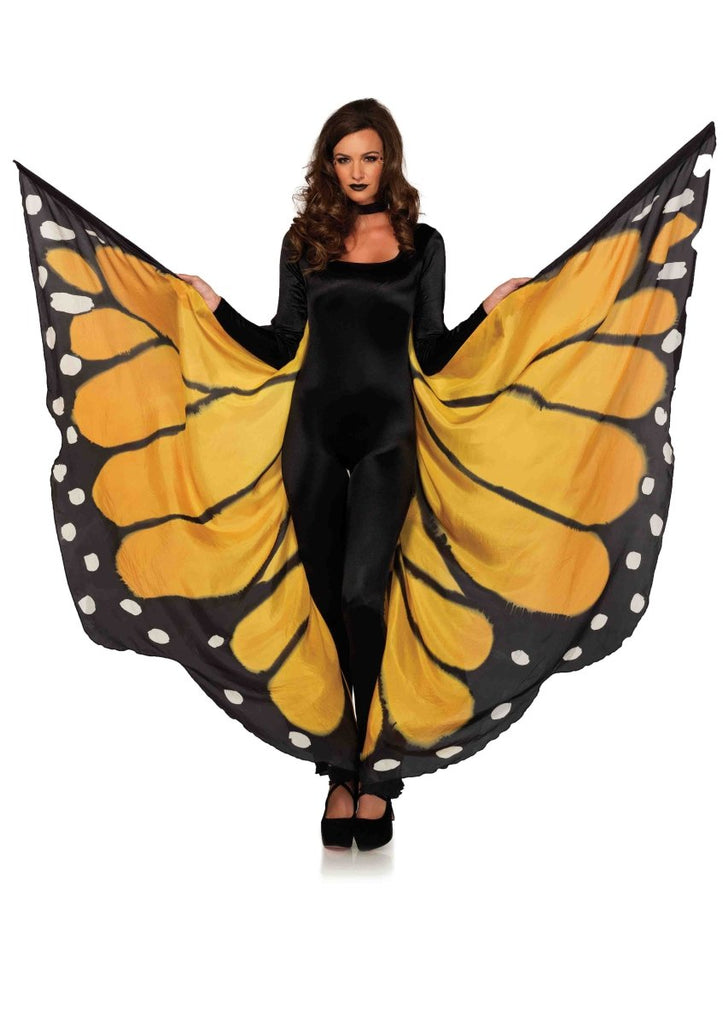 Festival Butterfly Wing Halter Cape - Orange/ - One Size - Black - TruLuv Novelties