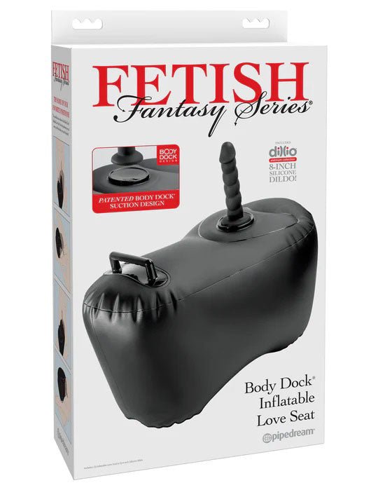 Fetish Fantasy Series Body Dock Inflatable Love Seat - Black - TruLuv Novelties