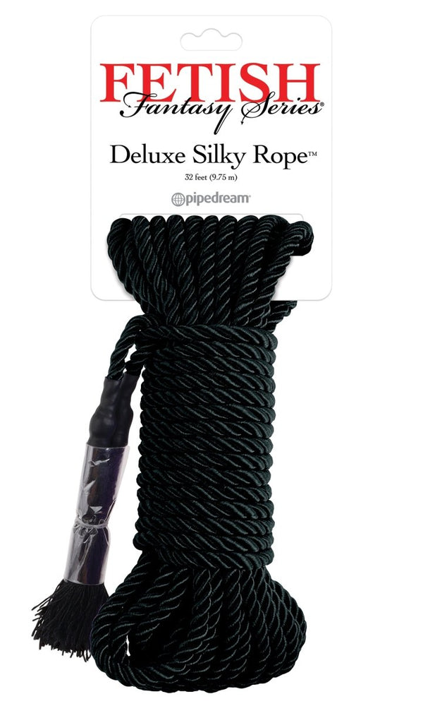 Fetish Fantasy Series Deluxe Silky Rope - Black - TruLuv Novelties