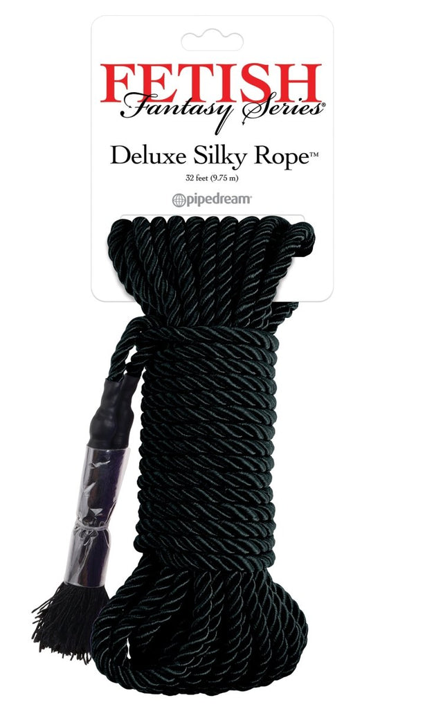 Fetish Fantasy Series Deluxe Silky Rope - Black - TruLuv Novelties