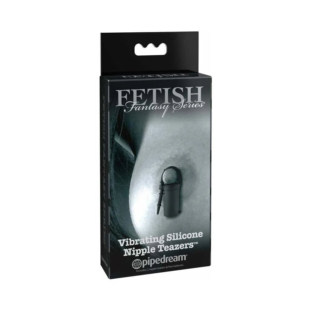 Fetish Fantasy Series Limited Edition Vibrating Silicone Nipple Teazers Black - TruLuv Novelties