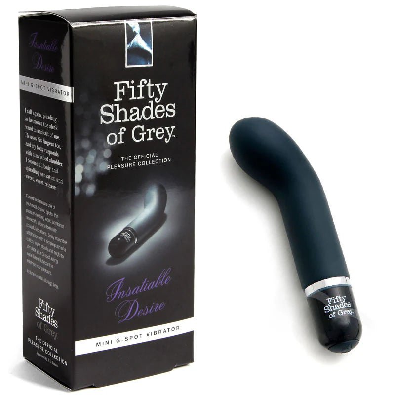 Fifty Shades of Grey Insatiable Desire Silicone Mini G - Spot Vibrator Black - TruLuv Novelties