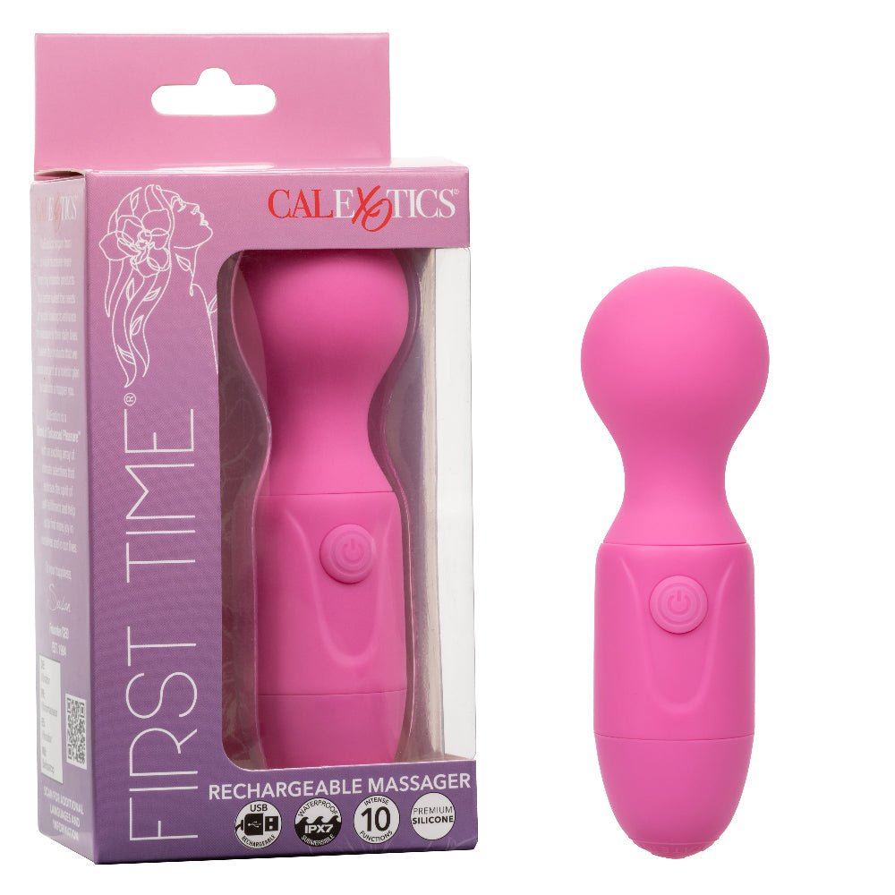 First Time Rechargeable Massager - Pink - TruLuv Novelties