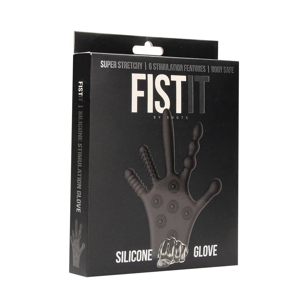 Fist It Silicone Stimulation Glove Black - TruLuv Novelties