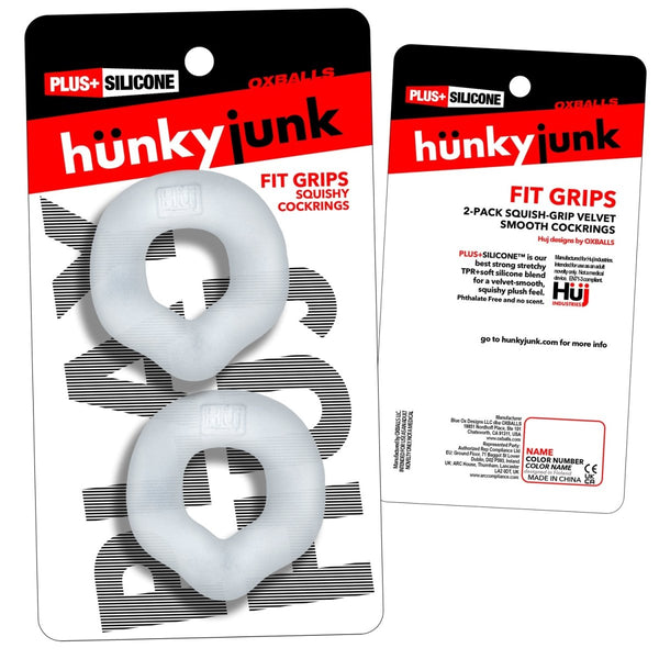 Fit Grips 2-Pack Ergo-Fit Cockrings Clear Clear - TruLuv Novelties