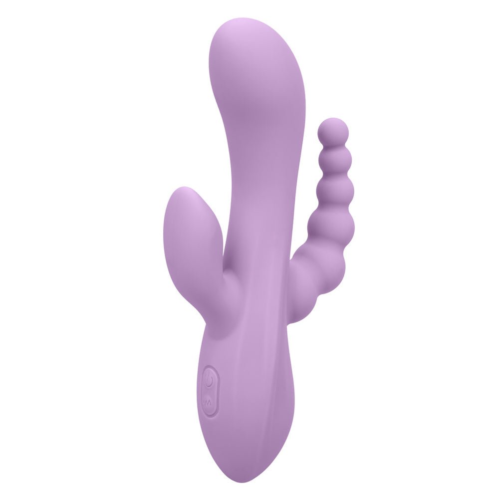 Flex Bend and Hold Triple Rumbler - Purple - TruLuv Novelties