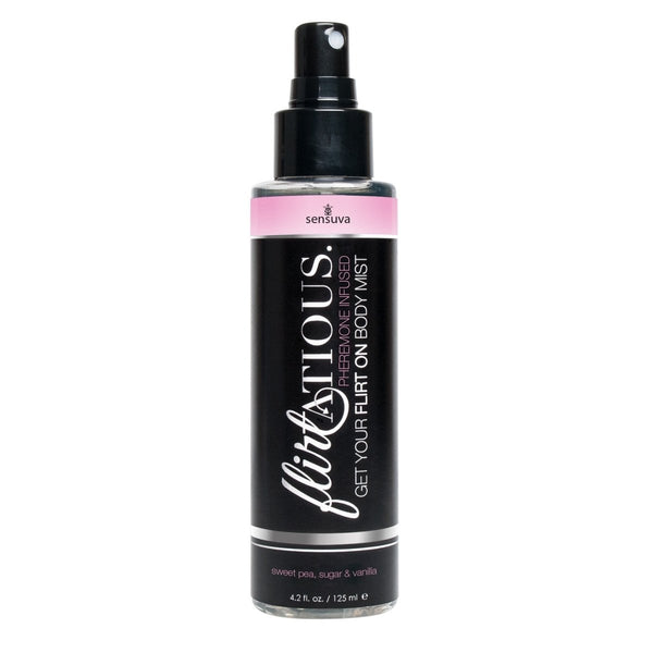 Flirtatious Pheromone Infused Body Mist - Vanilla, Sugar, & Sweet Pea - 4.2 fl.oz / 125 ml - TruLuv Novelties