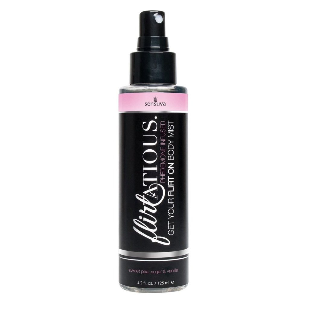 Flirtatious Pheromone Infused Body Mist - Vanilla, Sugar, & Sweet Pea - 4.2 fl.oz / 125 ml - TruLuv Novelties