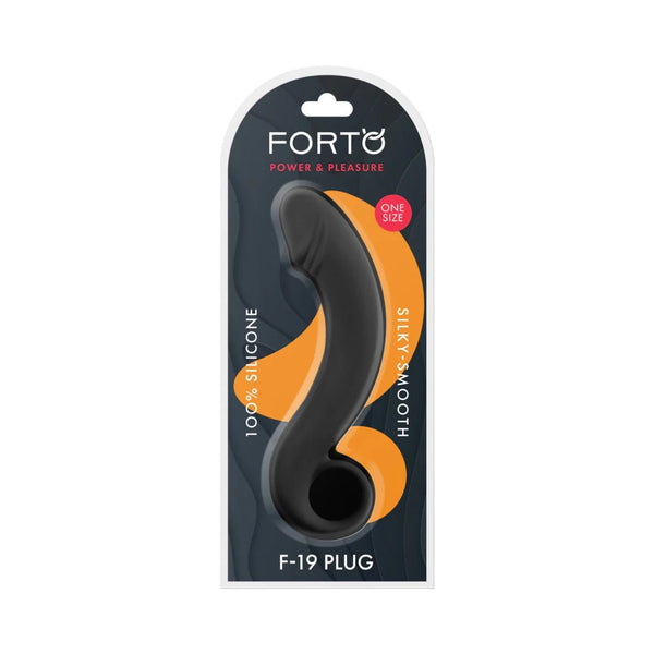 Forto F - 19 Silicone Anal Plug Black - TruLuv Novelties