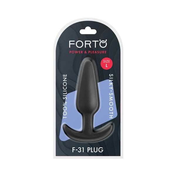 Forto F - 31 Silicone Anal Plug Large Black - TruLuv Novelties