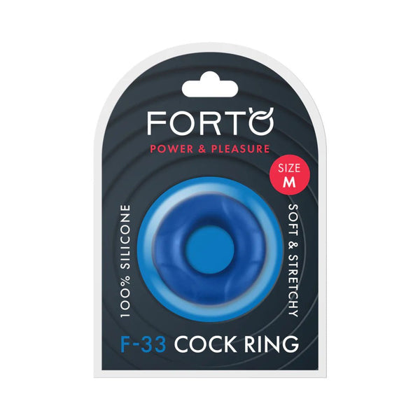 Forto F - 33 Liquid Silicone Cockring Medium Blue - TruLuv Novelties