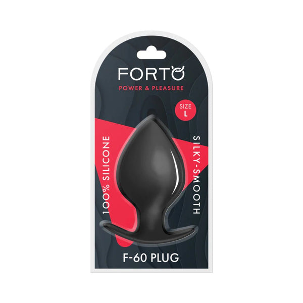 Forto F - 60 Spade Silicone Anal Plug Large Black - TruLuv Novelties